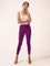 Women Solid Medium Purple Ankle Length Leggings