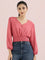Hammered V-Neck Crop Top