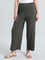Olive Viscose Knit Palazzo
