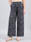 Navy Viscose Printed Palazzo