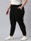 Women Solid Cotton Black Cuffed Joggers