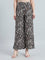 Black Viscoses Printed Palazzo