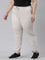 Women Solid Cotton Grey Mist Cuffed Joggers