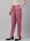 Women Solid Light Wine Comfort Fit Cotton Pants