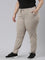 Women Solid Cotton Light Chocolate Cuffed Joggers