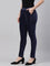 Women Solid Navy Mid Rise Corduroy Jeggings