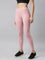 Baby Pink Drop Needle Fabric Rib Leggings