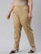 Women Solid Wheat Cotton Pencil Pant