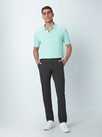 WES Casuals Light Mint Slim-Fit Polo T-Shirt