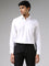 WES Formals Solid White Slim Fit Shirt