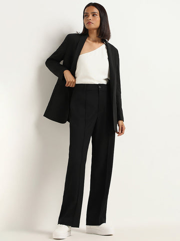 Wardrobe Black Solid Trousers