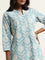 Utsa Light Blue Floral Kurta