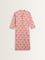 Utsa Pink Ikat Design Straight Cotton Kurta