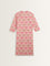 Utsa Pink Ikat Design Straight Cotton Kurta