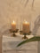 Westside Home Gold Etched Glass Candle Holder-Large