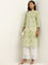 Utsa Green Straight Fit Printed Kurta