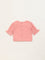 Utsa Kids Peach Floral Embroidered Cotton Blend Top (2 - 8yrs)