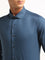 WES Formals Teal Solid Ultra Slim Fit Shirt