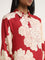 Utsa Red Floral Printed A-Line Kurta