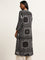 Utsa Black Paisley Printed A-line Kurta