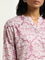 Utsa Light Purple Ikat Printed Straight Cotton Kurta