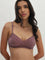 Wunderlove Mauve Lace Design Soft Bra