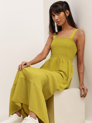 Nuon Green Strappy Maxi Dress