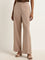 Wardrobe Dark Beige High-Rise Trousers