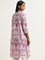 Utsa Lilac Ikat Printed Straight Cotton Kurta