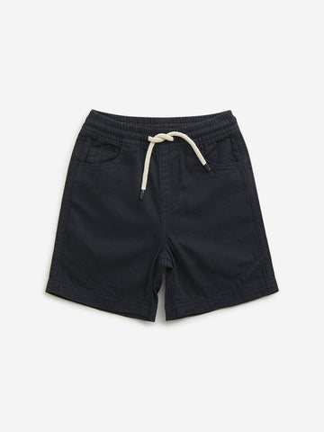 HOP Kids Navy Relaxed Fit Mid Rise Shorts