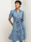 LOV Blue Denim Shirt Dress with Belt