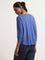 LOV Blue Ribbed Top