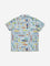 HOP Kids Light Blue Surf Board Printed Shirt