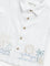 HOP Baby White Embroidered Seersucker Shirt