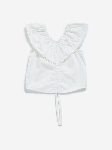 HOP Kids White Chambray Top