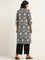 Utsa White Straight Fit Printed Kurta