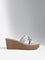 LUNA BLU Ivory Cut-Out Detailed Wedge Heel Sandals