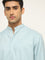 Ascot Light Blue Solid Relaxed Fit Shirt