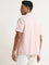 WES Casuals Coral Stripe Pattern Relaxed-Fit Cotton Shirt