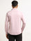 WES Formals Light Pink Solid Slim Fit Shirt