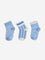 HOP Kids Blue Printed Socks - Pack of 3