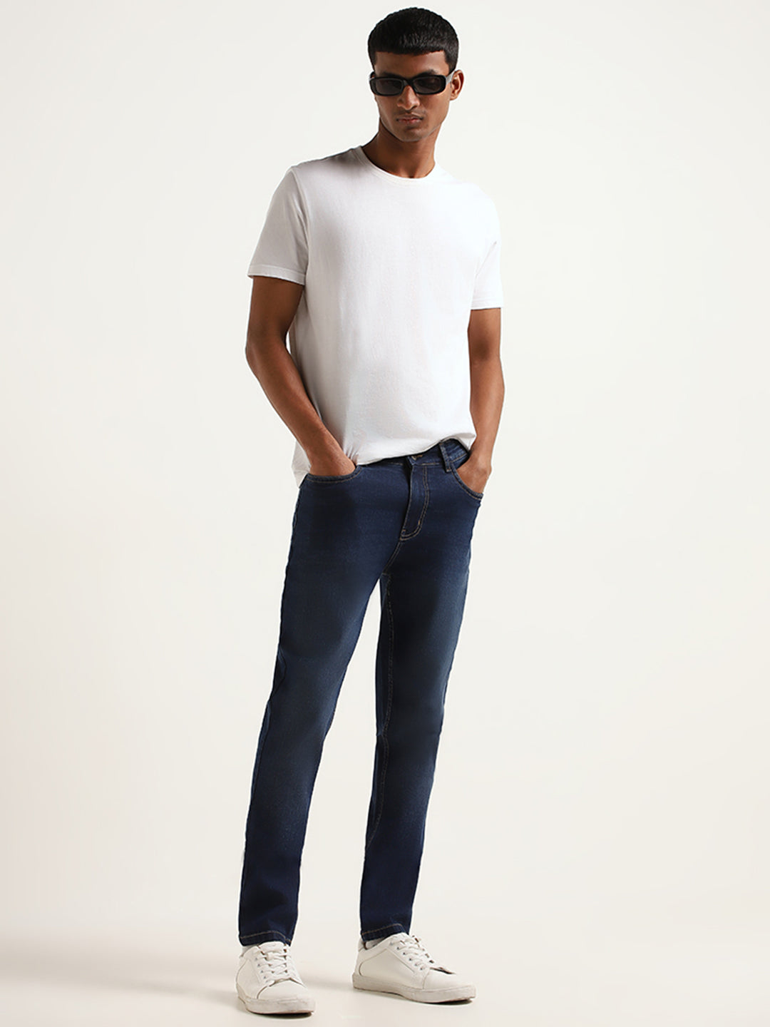 Nuon Blue Slim Fit Mid-Rise Jeans