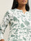 Utsa Green Botanical Printed A-Line Kurta