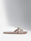 LUNA BLU Beige Multi-Strap Slides