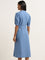 Wardrobe Blue Straight Dress with Belt