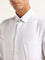 WES Formals White Printed Slim Fit Shirt