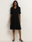 Wardrobe Black A-Line Dress with Belt