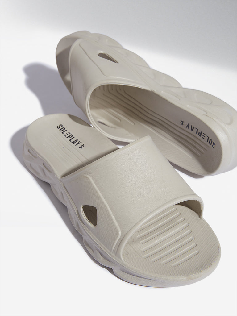 SOLEPLAY Off-White Comfort Slides