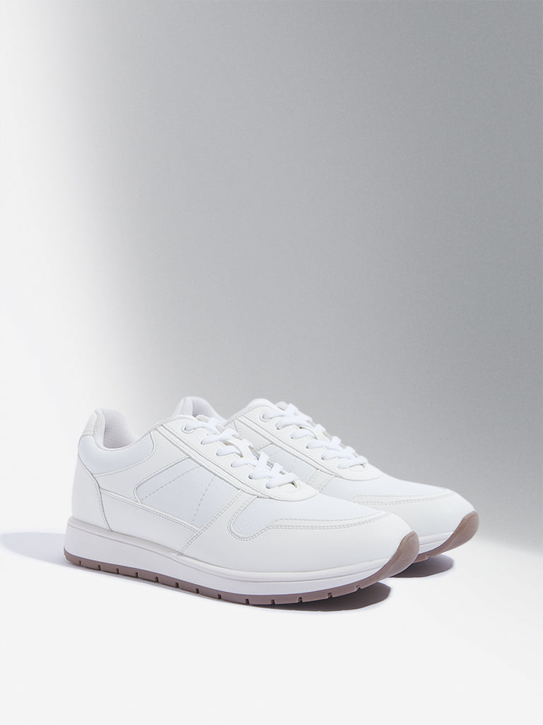 LUNA BLU White Lace-Up Sneakers