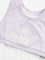 HOP Kids Lilac Text Embroidered Ribbed T-Shirt